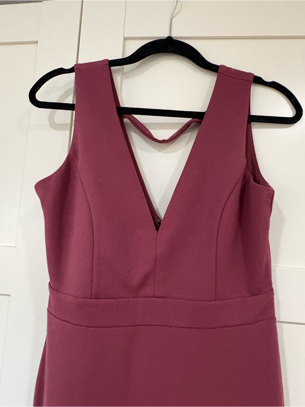 Sleeveless V-Neck Mauve Pink Women's Dress